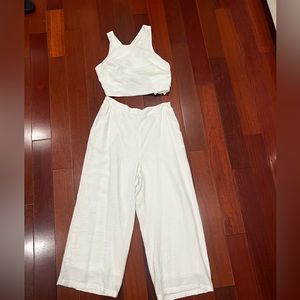 City Studio White Linen Set Size Small